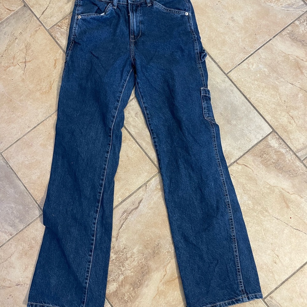 Denim Blue Cargo Jeans